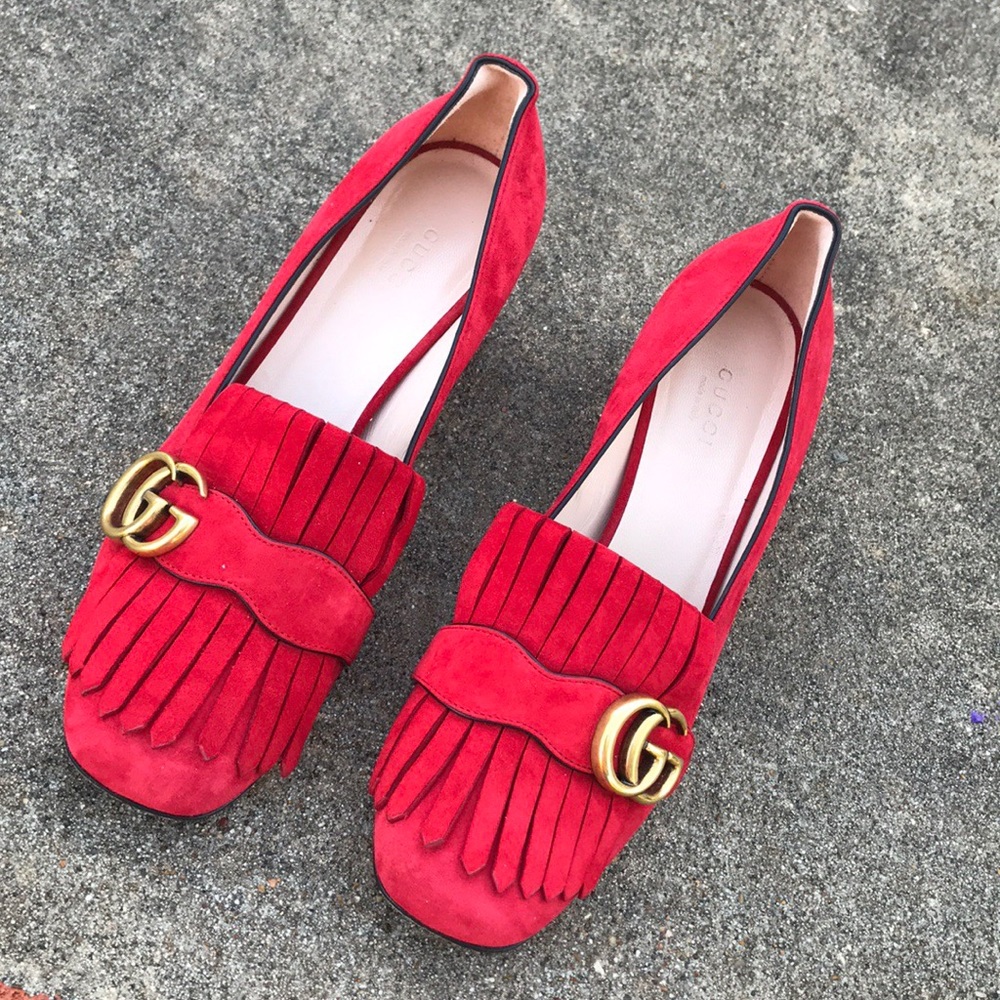 ❌SOLD ❌Gucci Marmont Red mid heels - Picture 8 of 8